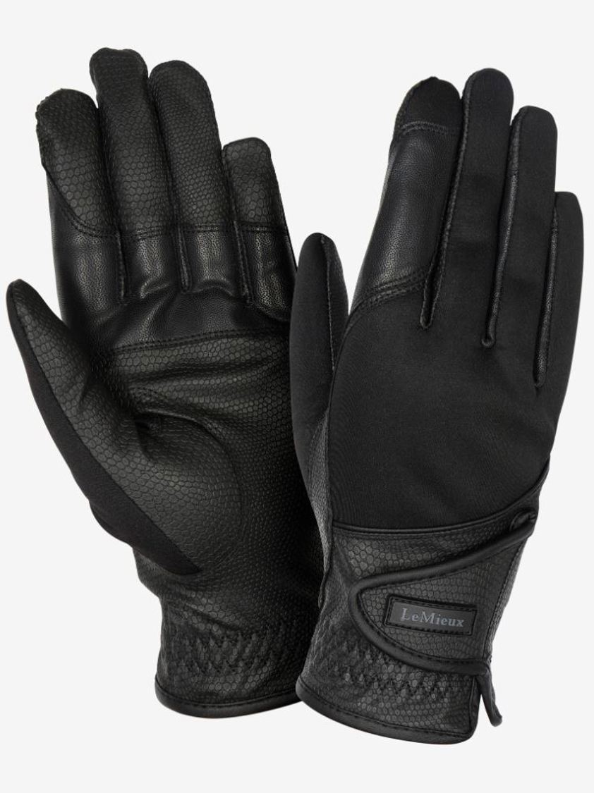 Black LeMieux Hybrid Riding Gloves