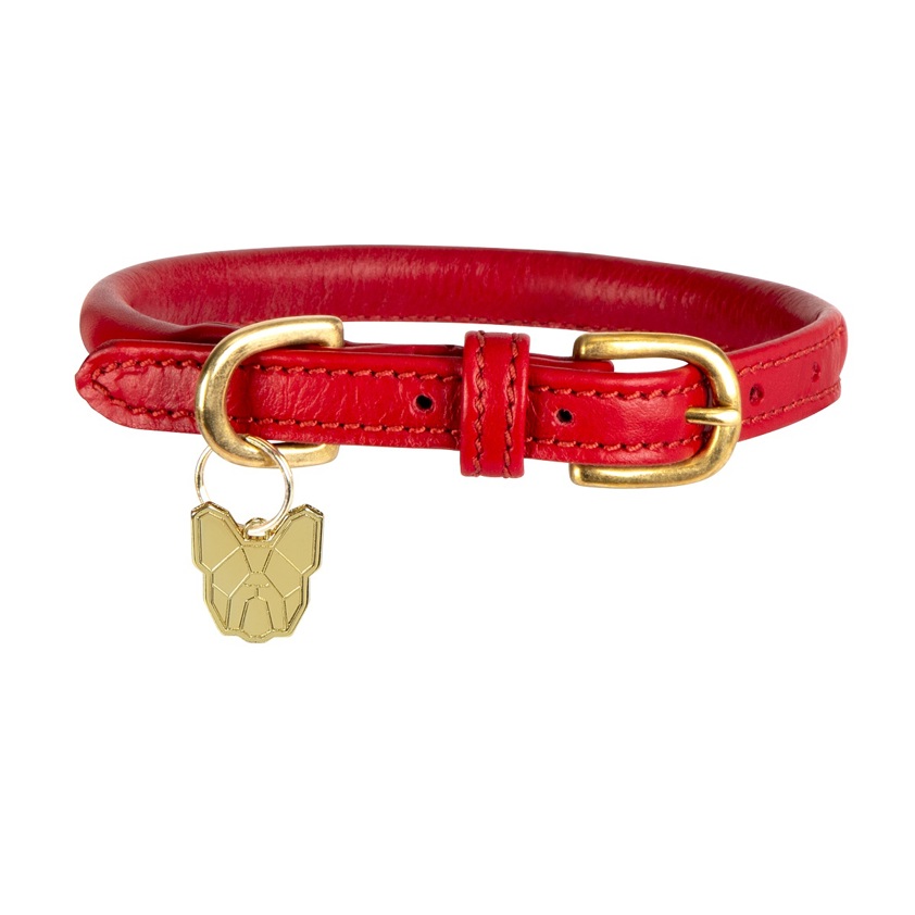 Scarlett Rolled Leather Dog Collar