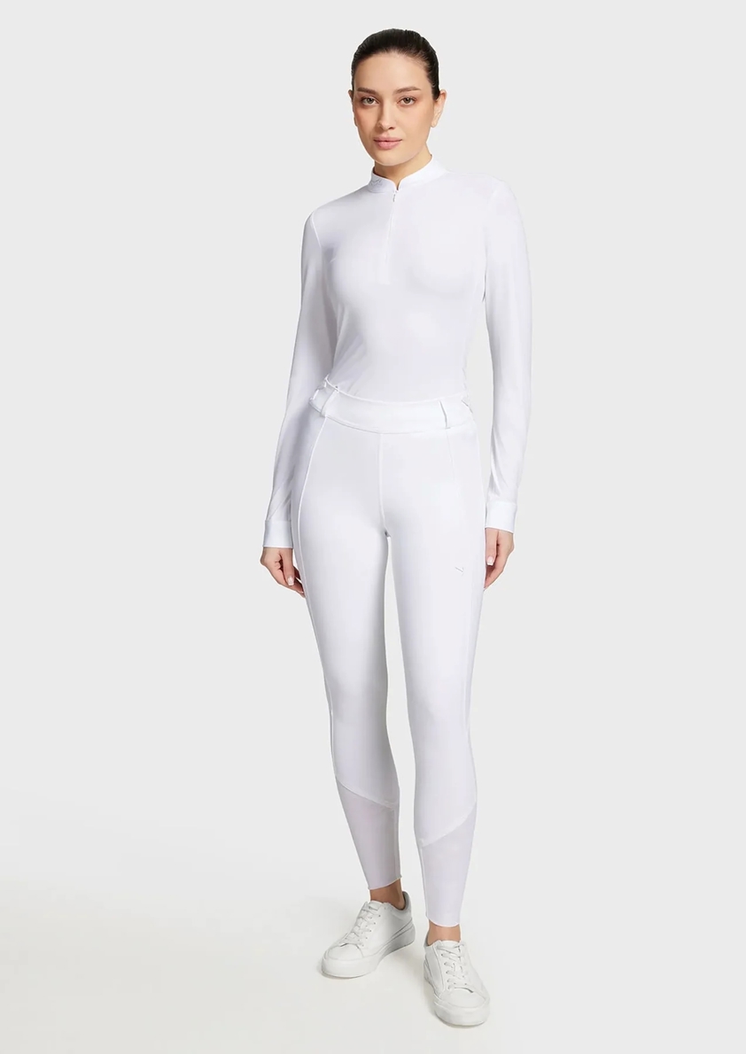 White Samshield Tessa Knee Grip Pull On Breeches