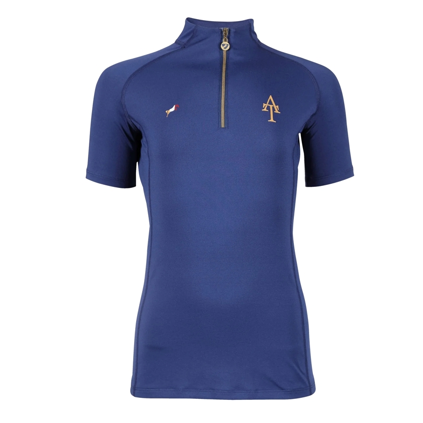 Navy Aubrion Team YR Short Sleeve Base Layer