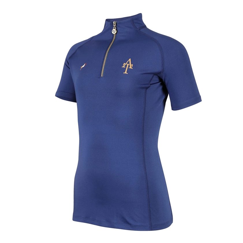 Navy Aubrion Team YR Short Sleeve Base Layer