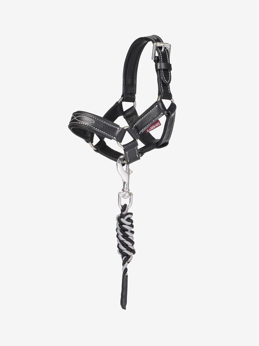 Black LeMieux Toy Pony Leather Headcollar & Leadrope