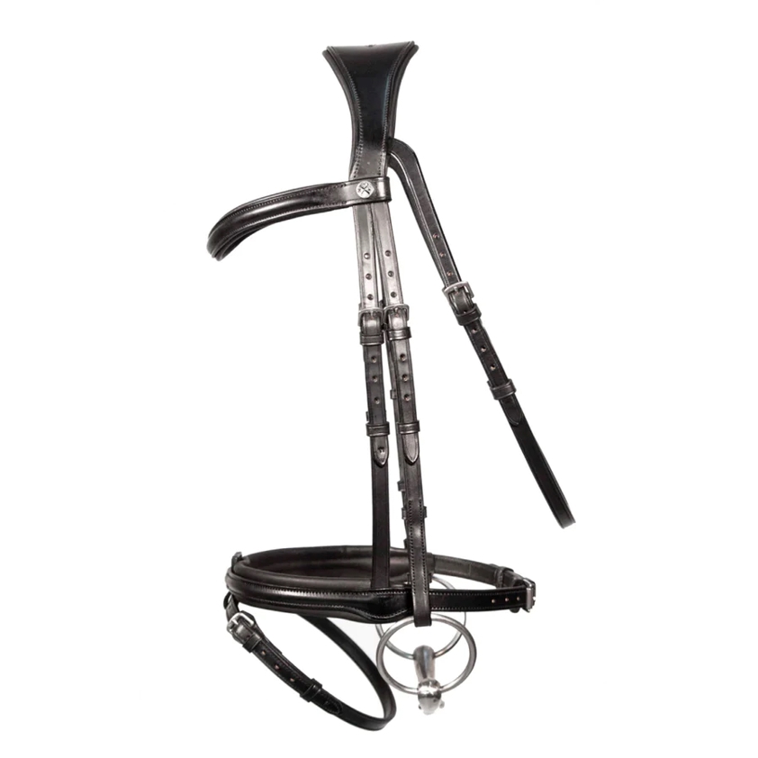 Black Henry James Comfort Flash Bridle With Flexure Curve Headpiece