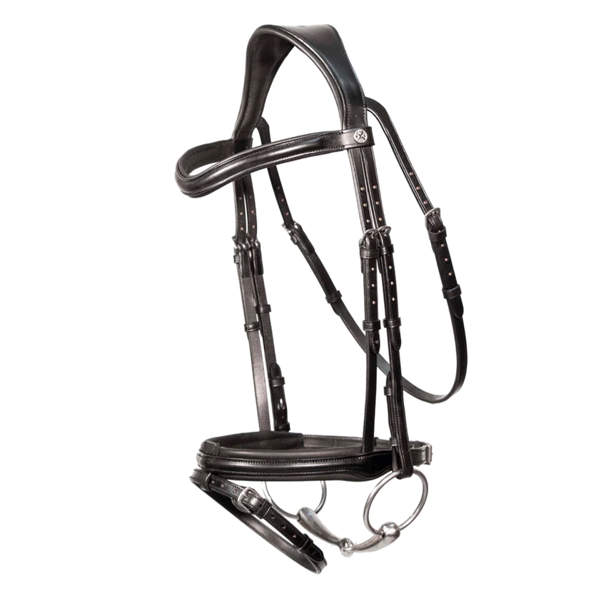 Black Henry James Comfort Flash Bridle With Flexure Curve Headpiece