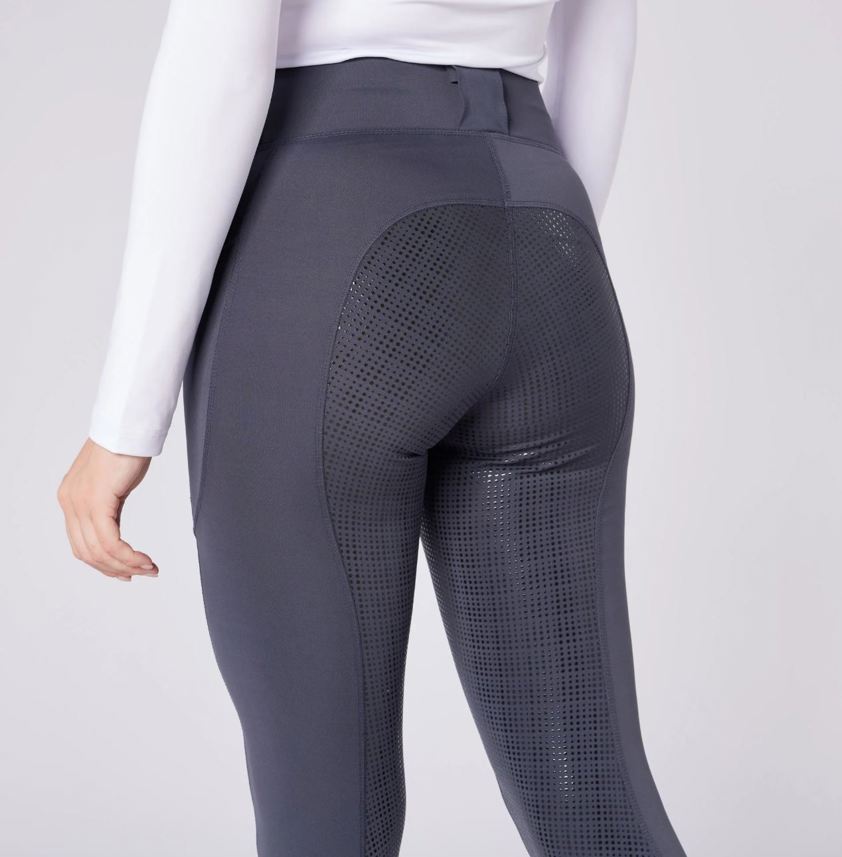 Dark Grey Cameo Performance Riding Tights
