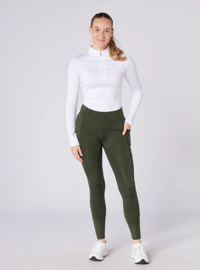 Olive Cameo Performance Riding Tights
