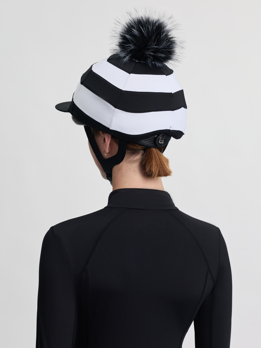 Black LeMieux Derby Pom Hat Silk