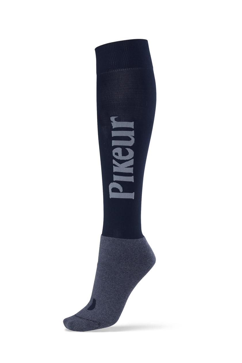 Navy Pikeur Logo Socks