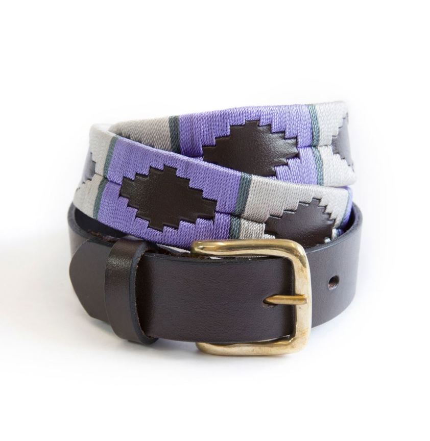 Silver/Purple KM Polo Belt