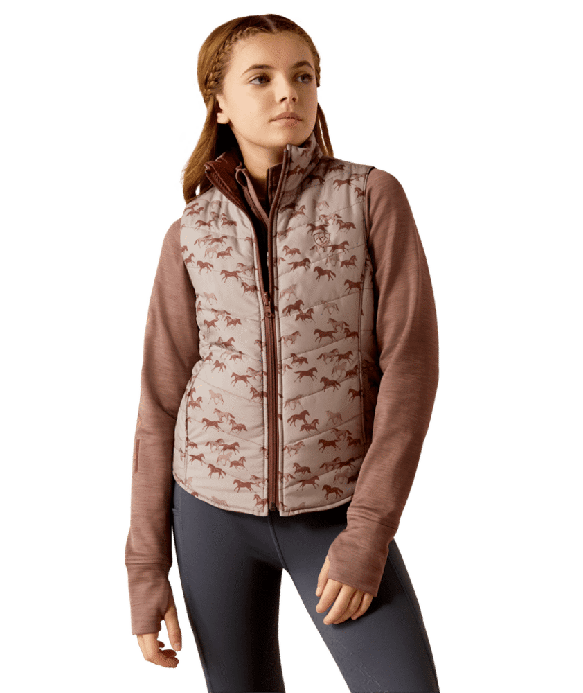 Scattering Horses Ariat Youth Bella Reversible Insulated Gilet