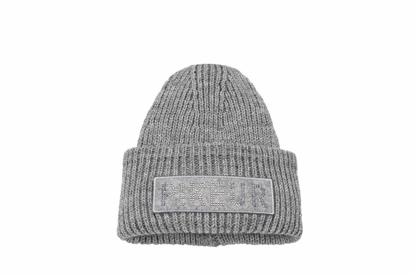 Grey Pikeur Crystal Beanie Hat