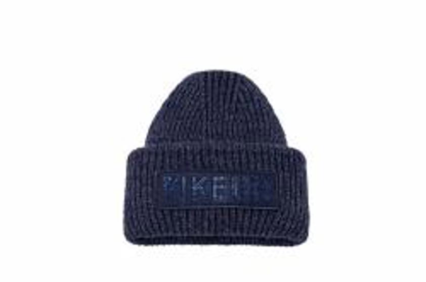 Navy Pikeur Crystal Beanie Hat