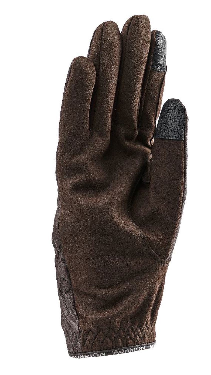 Brown Aubrion Stadium Riding Gloves
