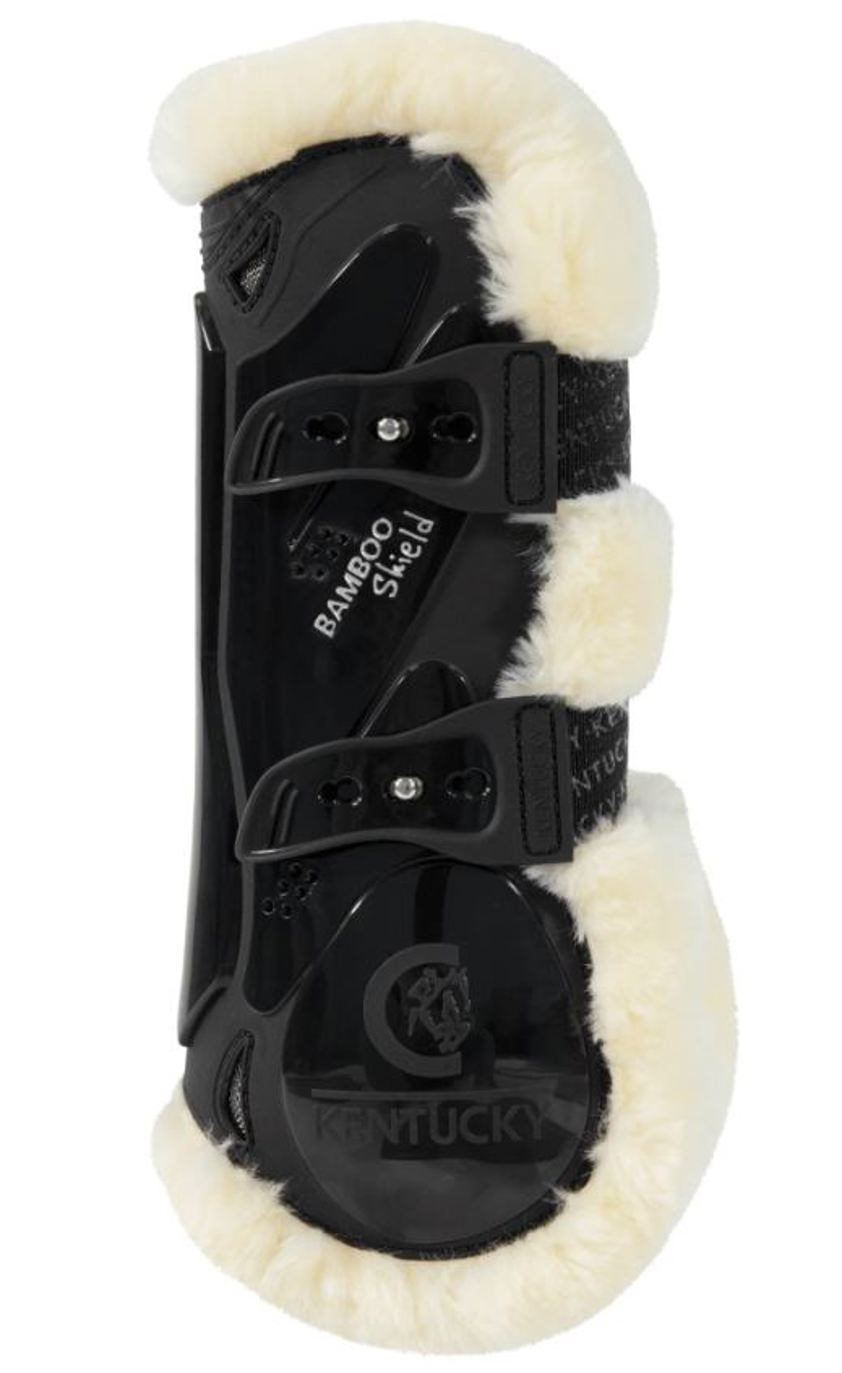 Black Kentucky Vegan Sheepskin Tendon Boots