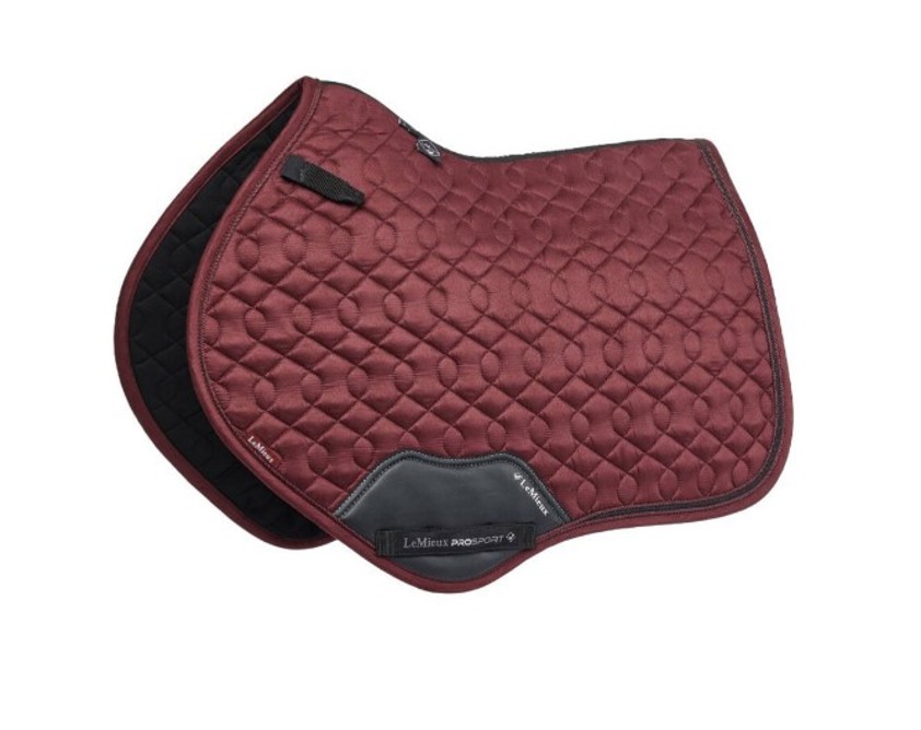 Burgundy LeMieux Crystal Suede Close Contact Saddlecloth