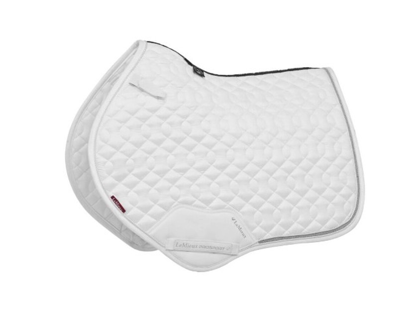 White LeMieux Crystal Suede Close Contact Saddlecloth