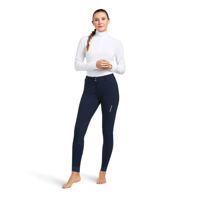 Navy Ariat Tri Factor Knee Patch Breeches