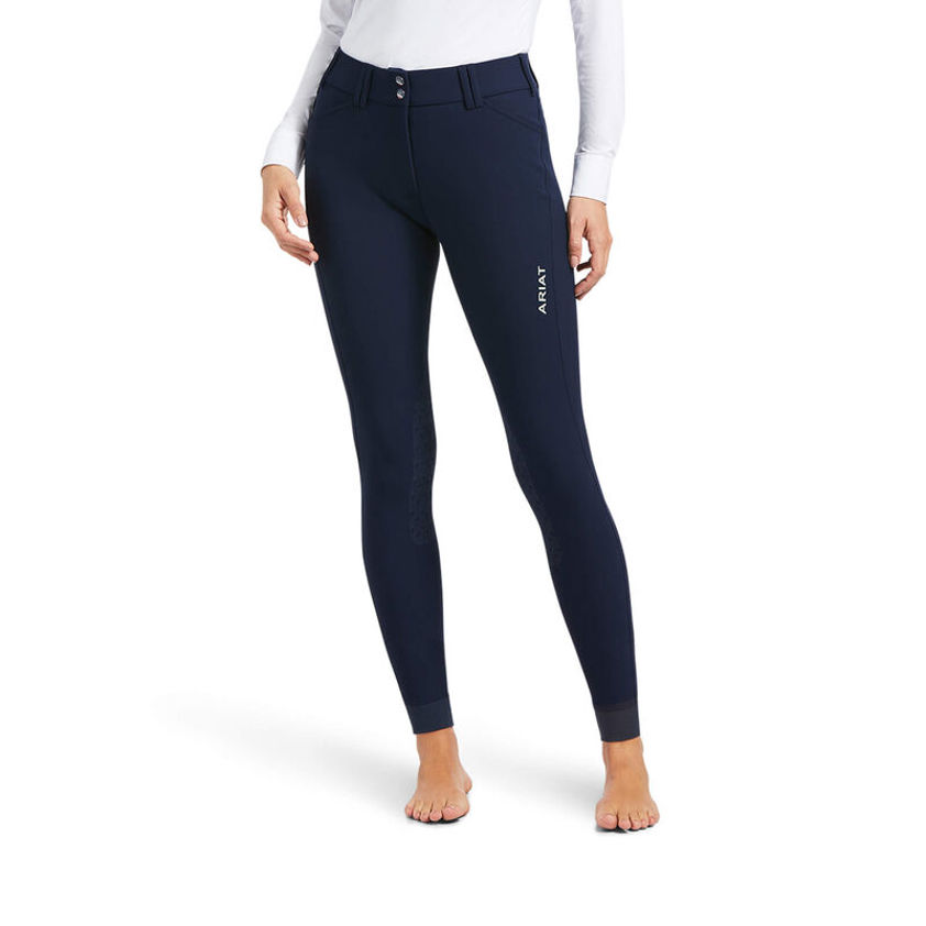 Navy Ariat Tri Factor Knee Patch Breeches