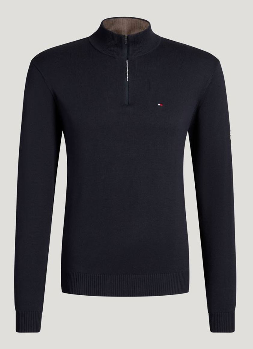 Desert Sky Tommy Hilfiger Mens Irvine 1/4 Zip Sweater