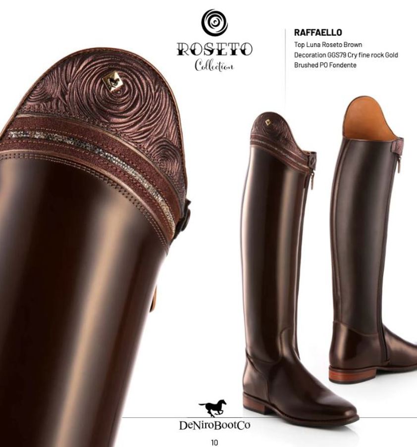 Brushed Brown/Swarovski Crystal Fine Rocks Gold DeNiro Raffaello with Luna Roseto Brown Top