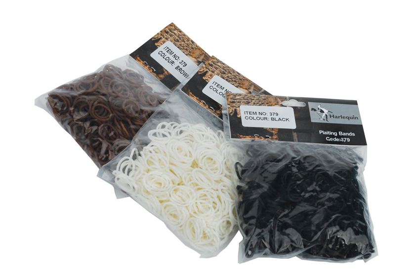White Harlequin Plaiting Bands