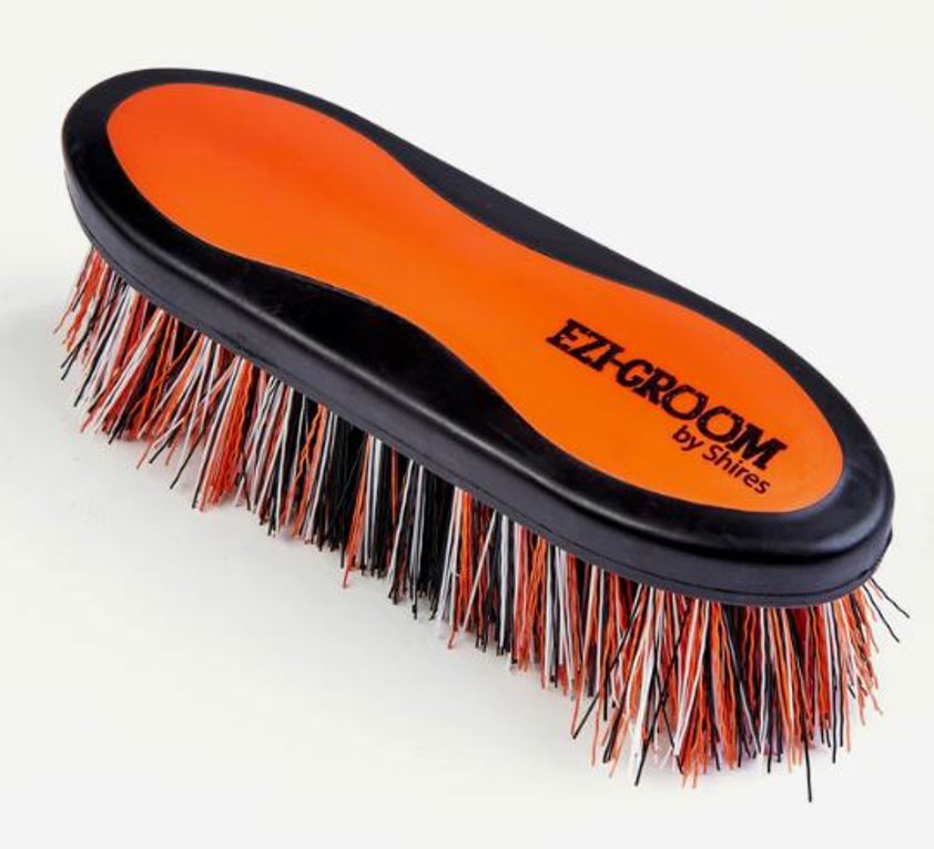 Orange Shires Ezi-Groom Dandy Brush