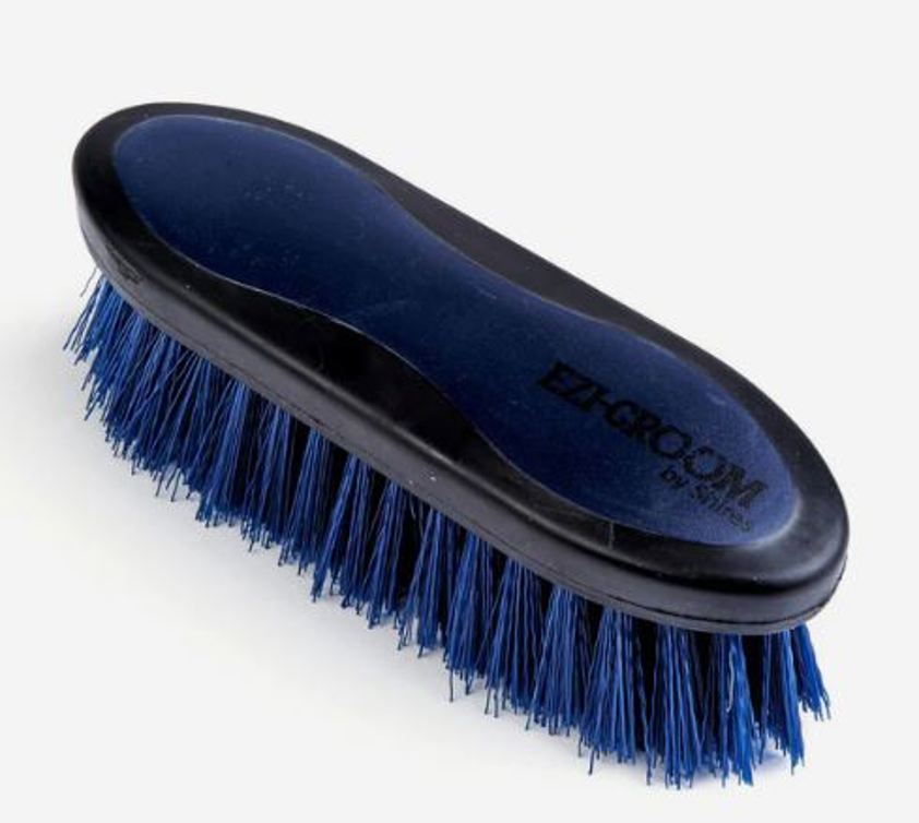 Navy Shires Ezi-Groom Dandy Brush