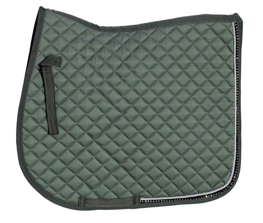 Grey Rhinegold Diamante Saddlecloth
