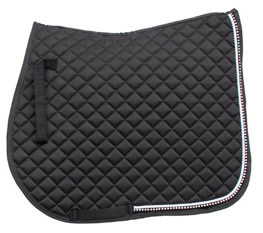 Black Rhinegold Diamante Saddlecloth