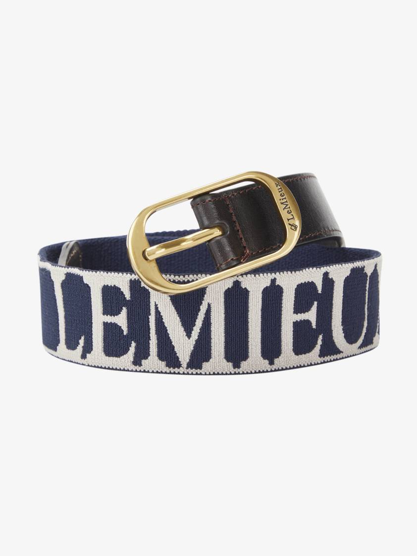 Navy/Stone LeMieux Eddie Elasticated Belt