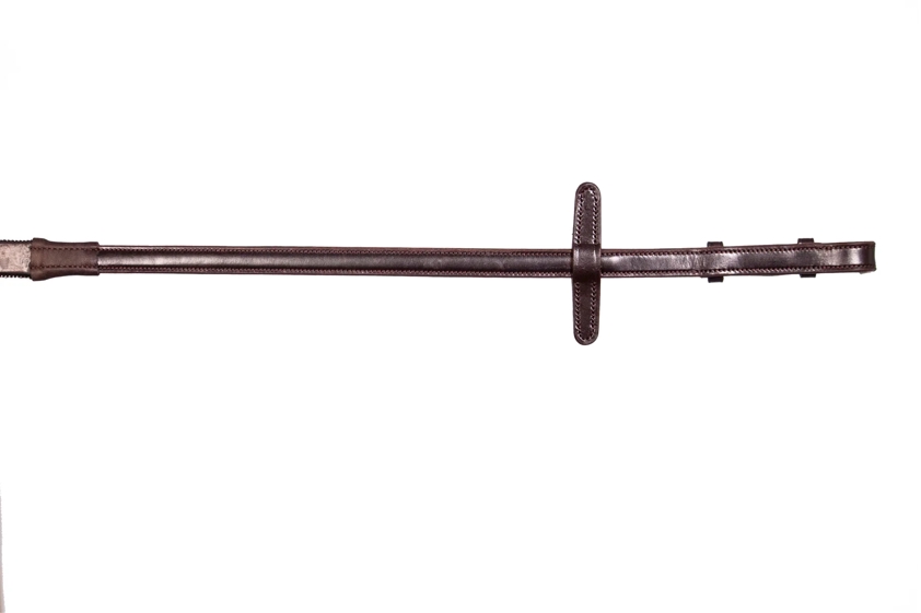 Brown Henry James V-Grip Rubber Reins with Stoppers