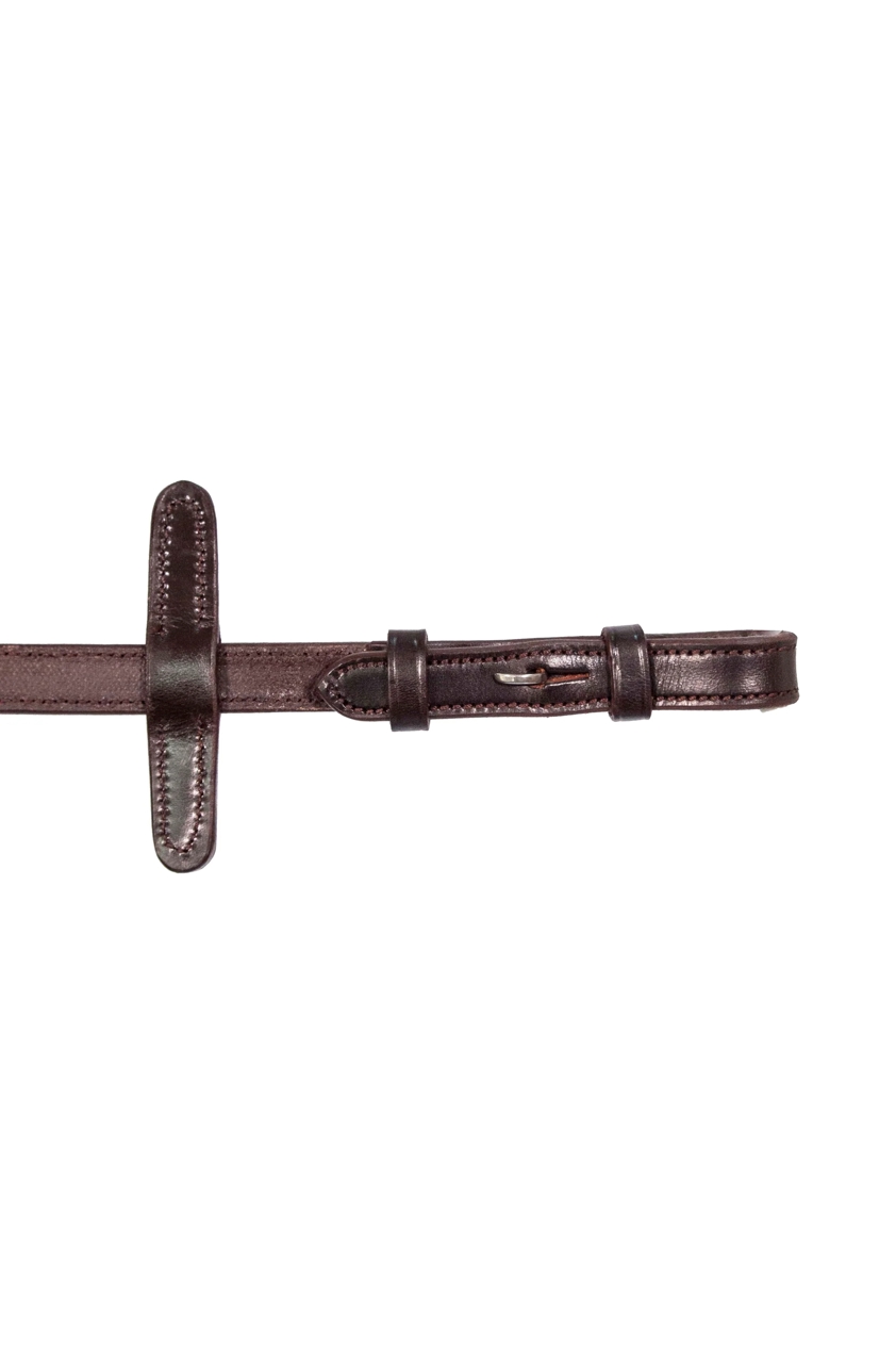 Brown Henry James V-Grip Rubber Reins with Stoppers