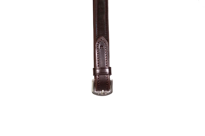 Brown Henry James V-Grip Rubber Reins with Stoppers