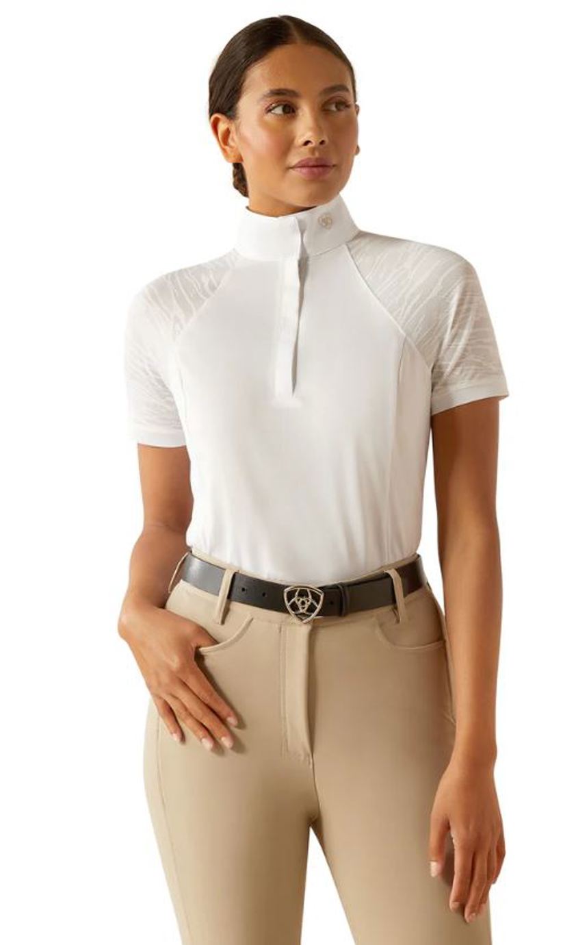 White Ariat Aptos Vent 2.0 Show Shirt