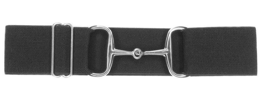 Black/Silver Elastic Snaffle Belt