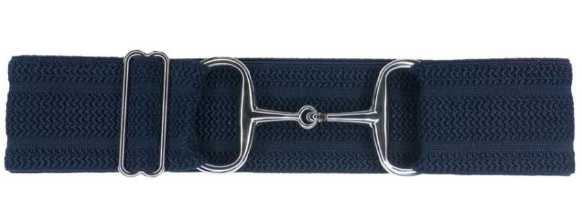 Navy/Silver Elastic Snaffle Belt