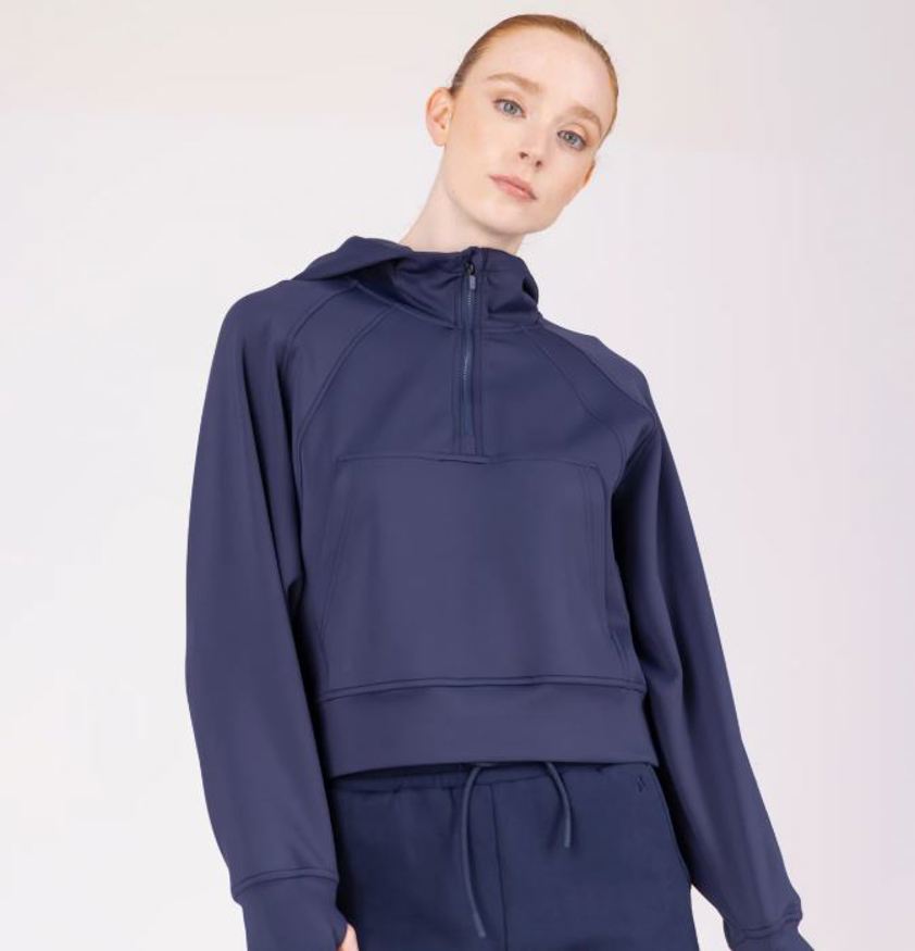 Midnight Aubrion React Quarter Zip Hoodie