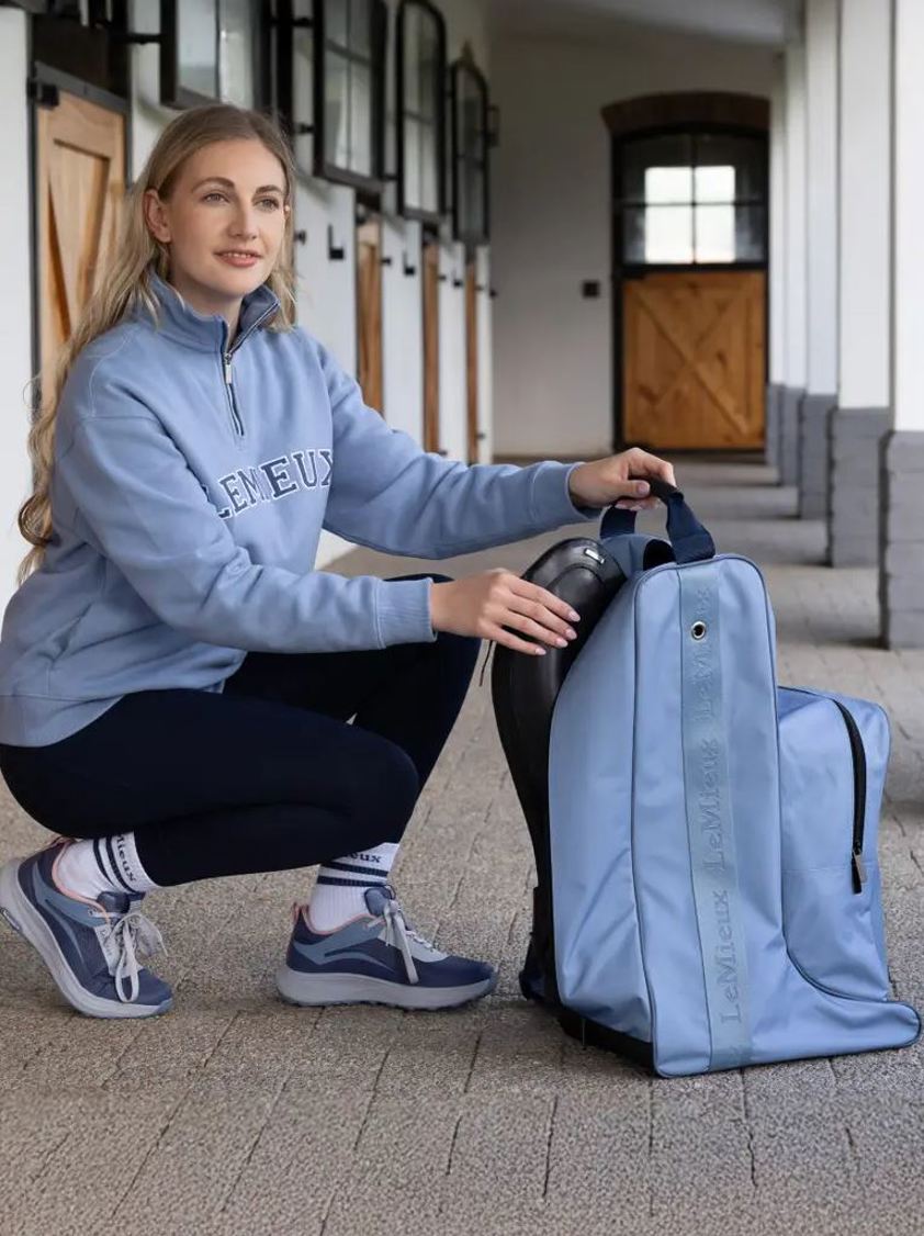 Powder Blue LeMieux Hat and Boot Bag