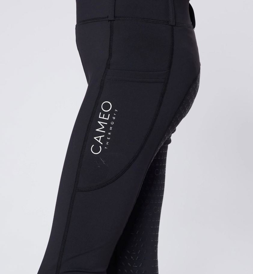 Black Cameo Junior Performance Riding Tights