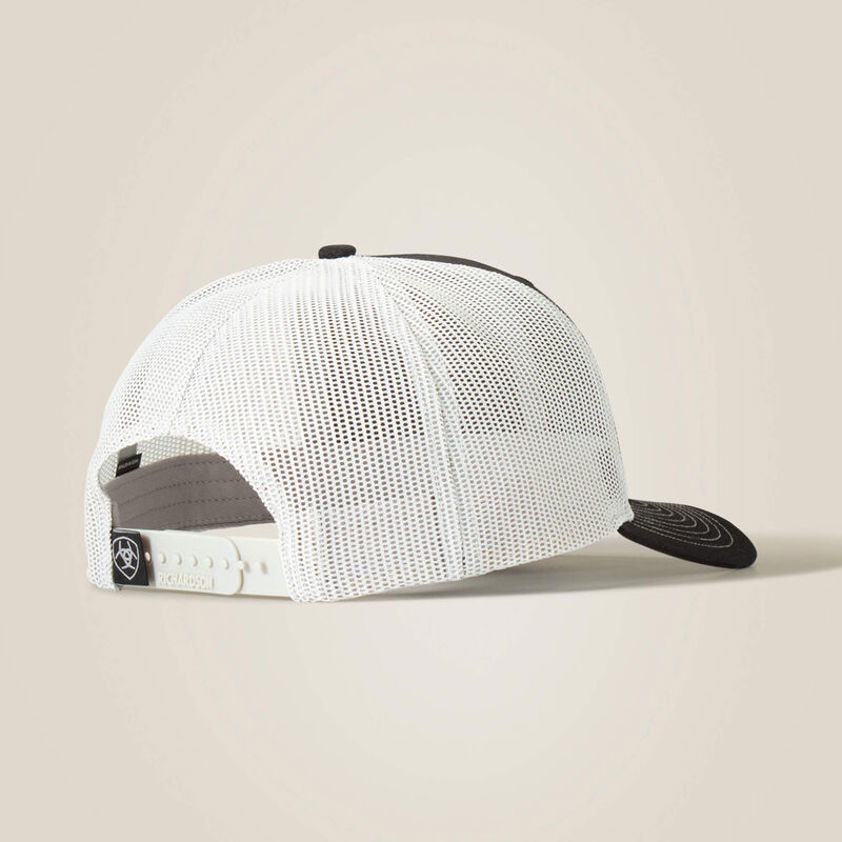 Black/Grey Ariat Mesh Snap Back Cap