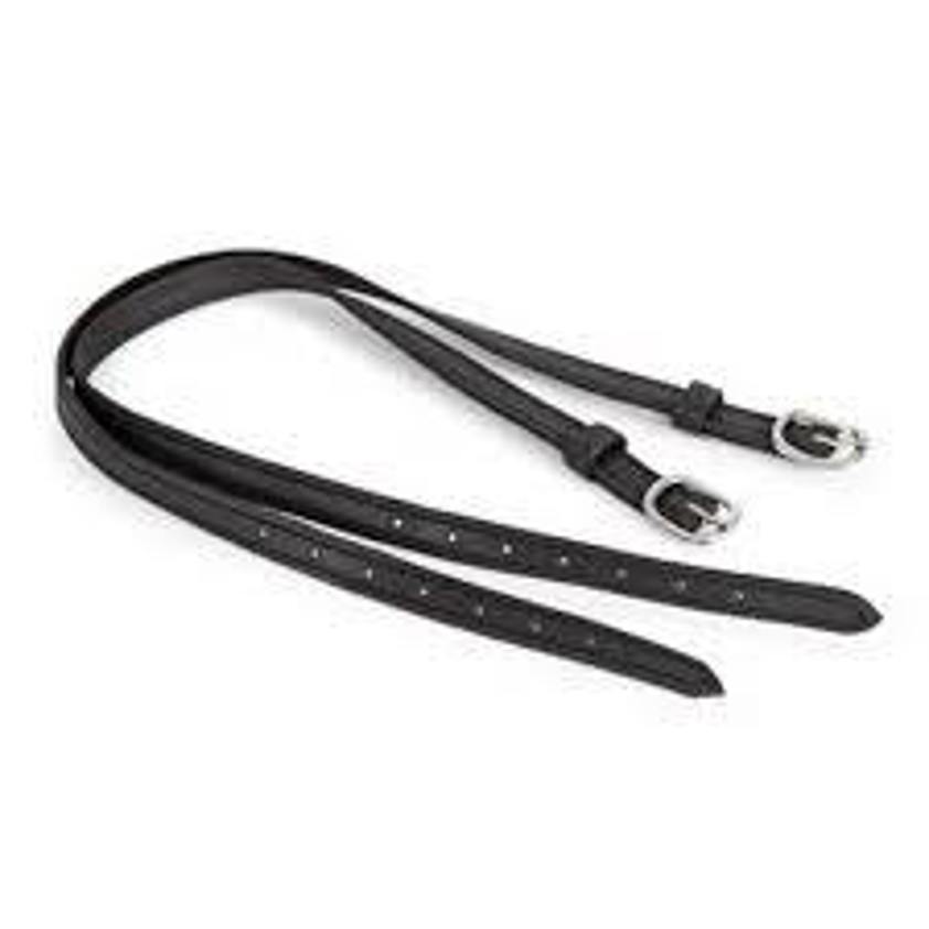 Black Stitched Spur Straps