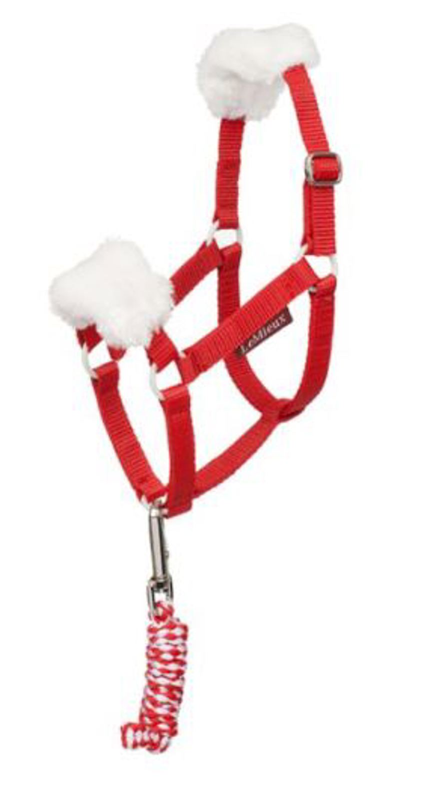 LeMieux Hobby Horse Christmas Headcollar & Lead Rope Red