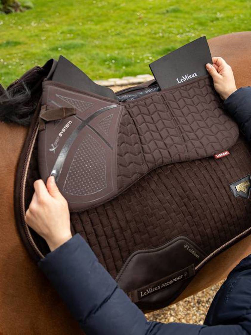 Brown LeMieux ProSorb 3 Pocket Quilted Half Pad