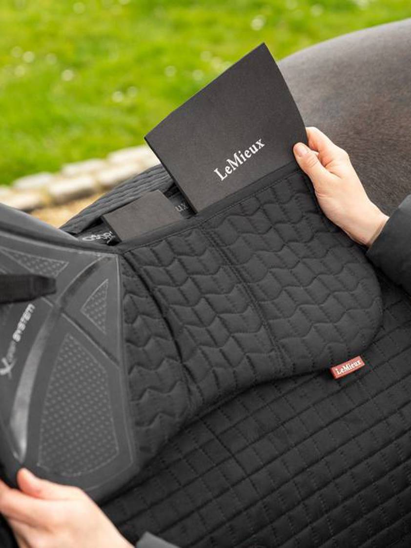 Black LeMieux ProSorb 3 Pocket Quilted Half Pad