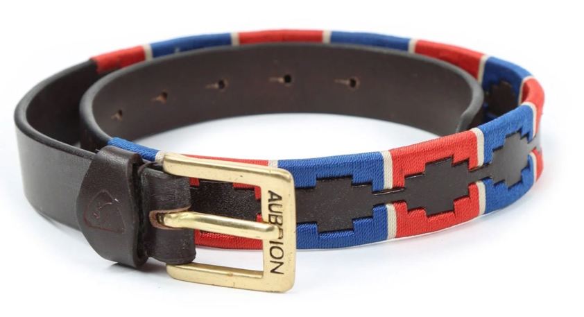 NVY/RED Aubrion Drover Skinny Polo Belt