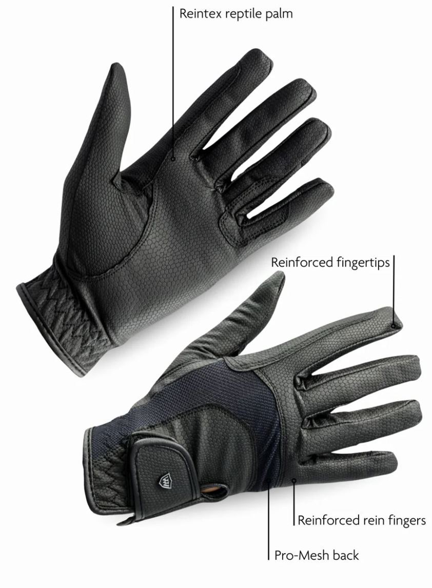 Black Woof Wear Reintex Mesh Riding Glove