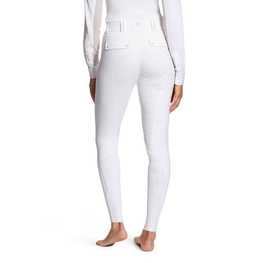 White Ariat Tri Factor Grip Full Seat  Breech