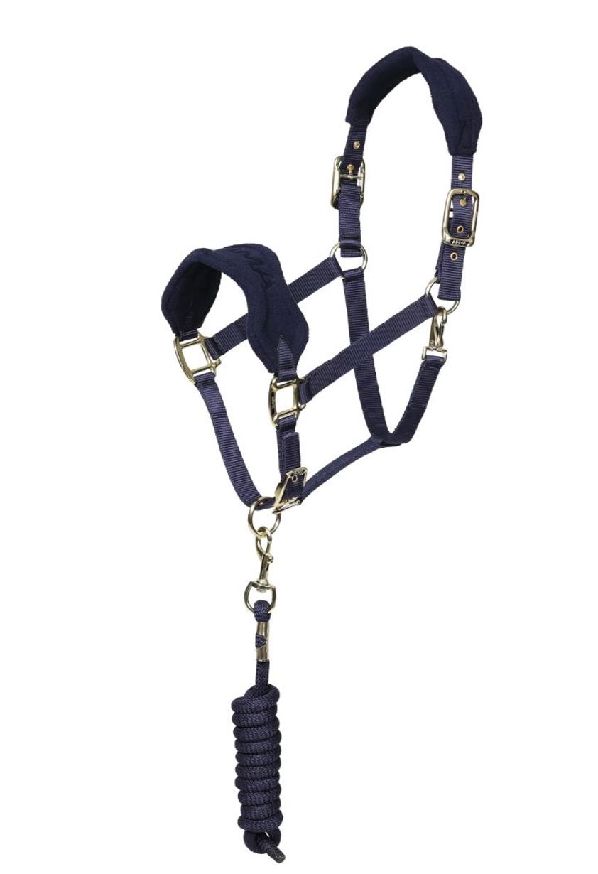 Navy ARMA Fleece Headcollar & Lead Rope