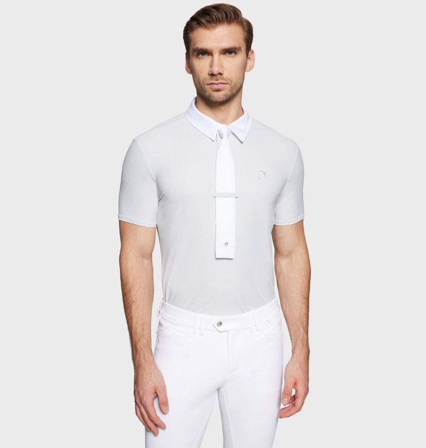 White Samshield Knitted Tie