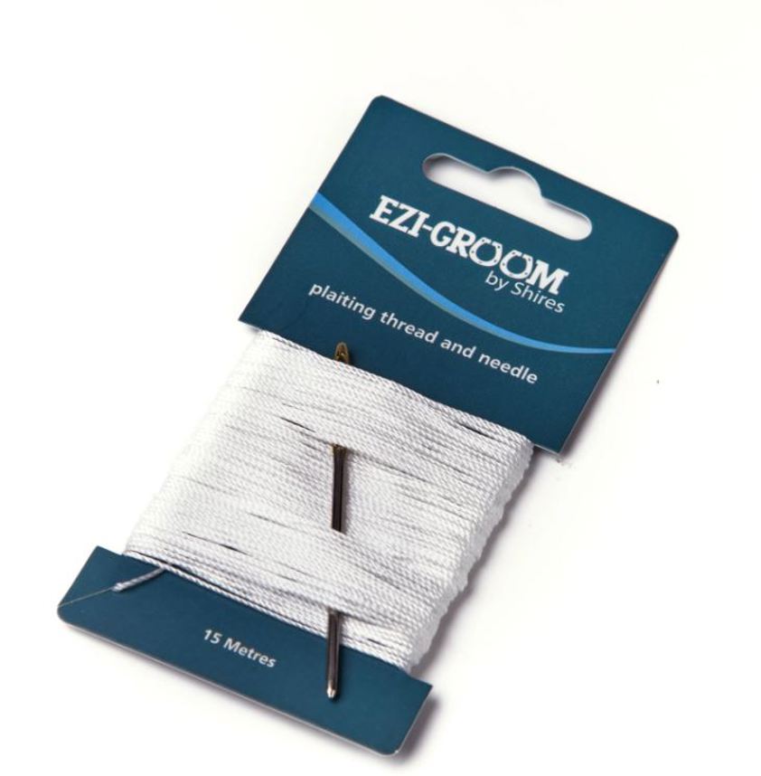 White Plaiting Thread on Card